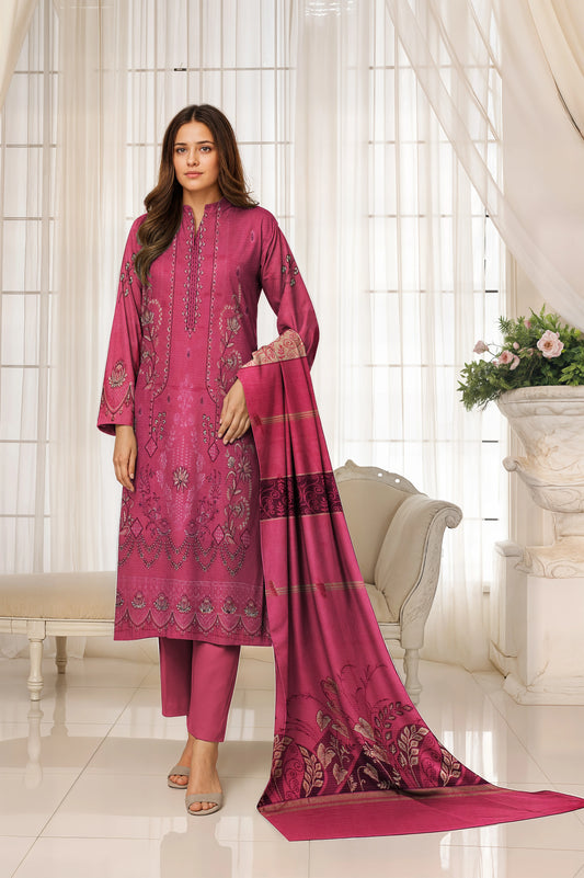 ROSE PINK VISCOSE EMBROIDERED | 3 PIECE | UNSTITCHED | 3705