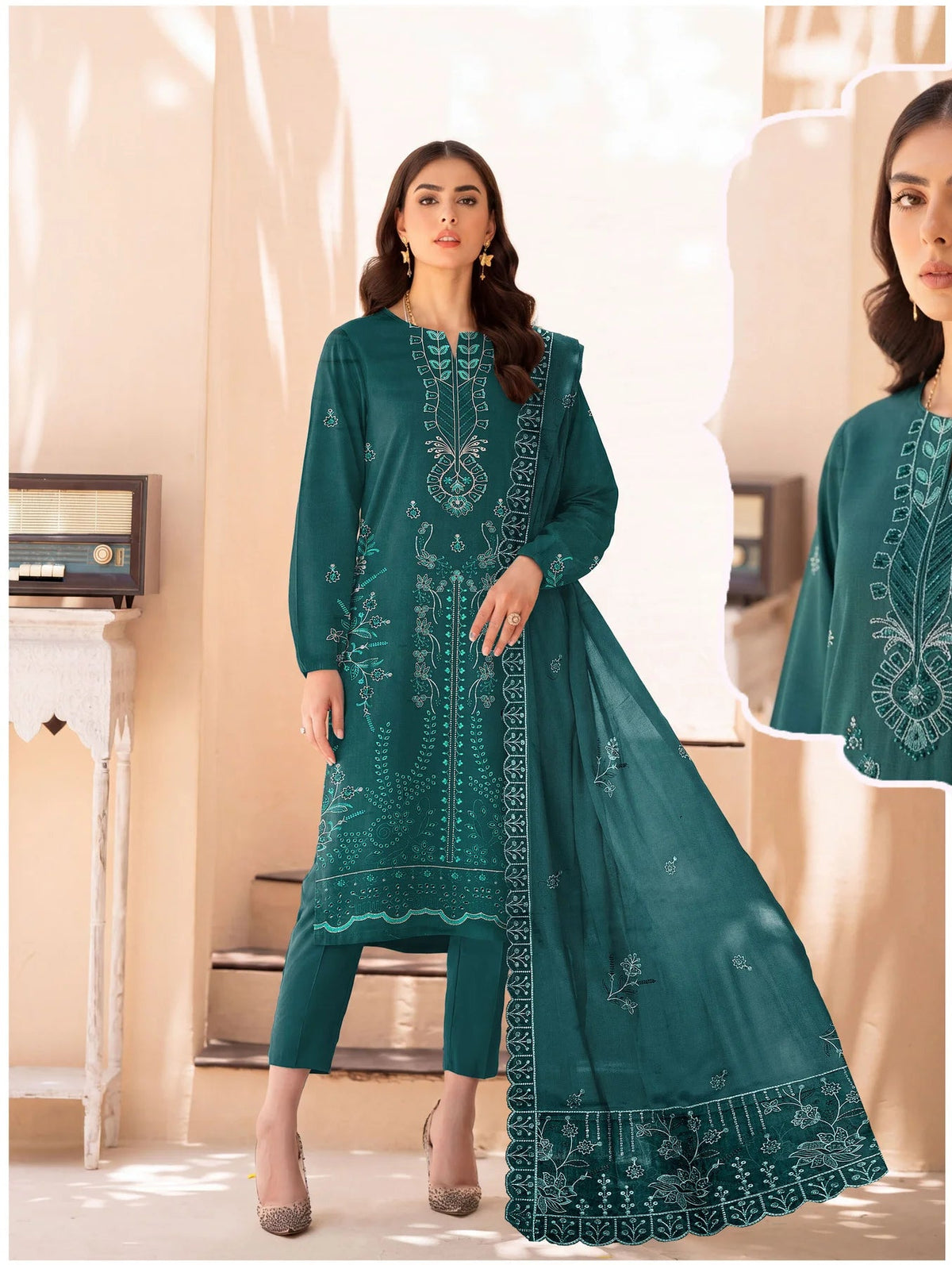 DHANAK 3 PIECE EMBROIDERED (UNSTITCHED)-512