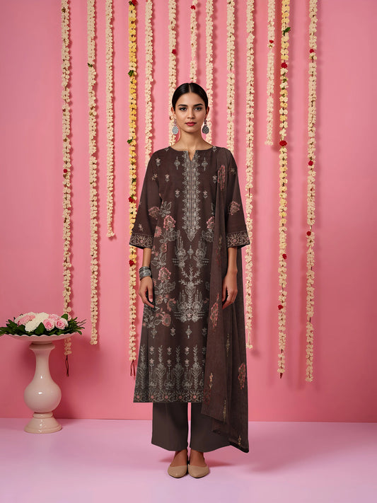 BROWNIE VISCOSE EMBROIDERED | 3 PIECE | UNSTITCHED | 3405