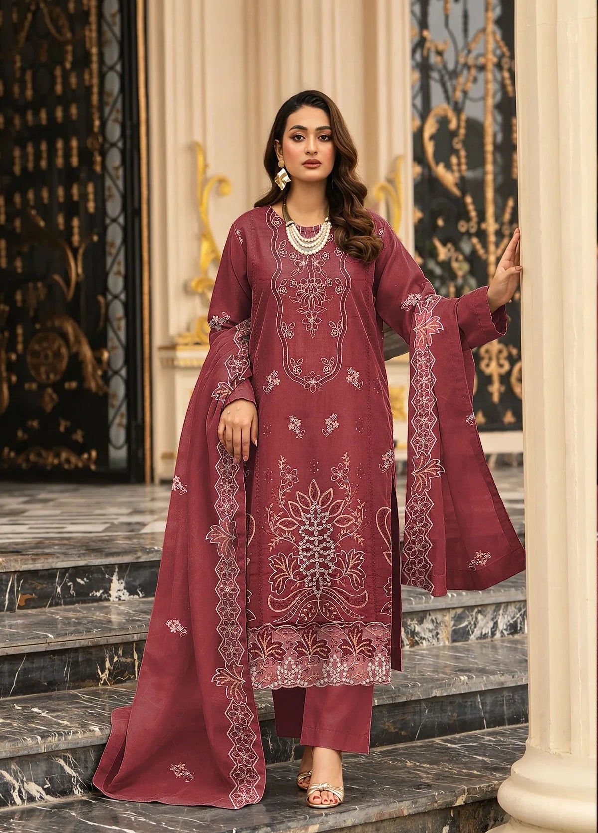 DHANAK 3 PIECE EMBROIDERED (UNSTITCHED)-513