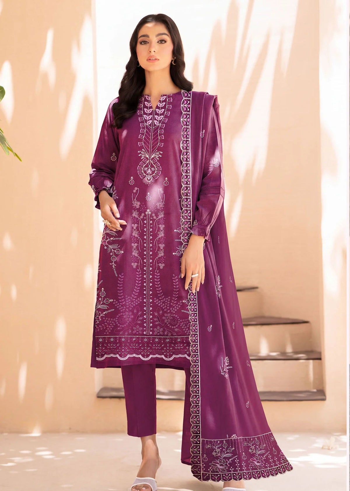 DHANAK 3 PIECE EMBROIDERED (UNSTITCHED)-512