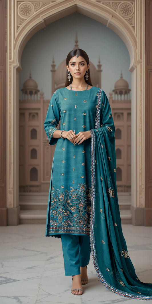 ZINK VISCOSE EMBROIDERED | 3 PIECE | UNSTITCHED | 3506