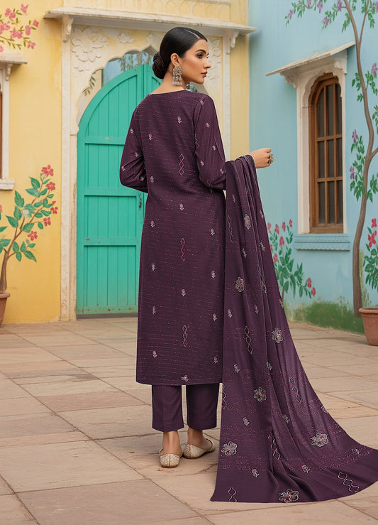 BEATROOT DHANAK EMBROIDERED | 3 PIECE | UNSTITCHED | 3801