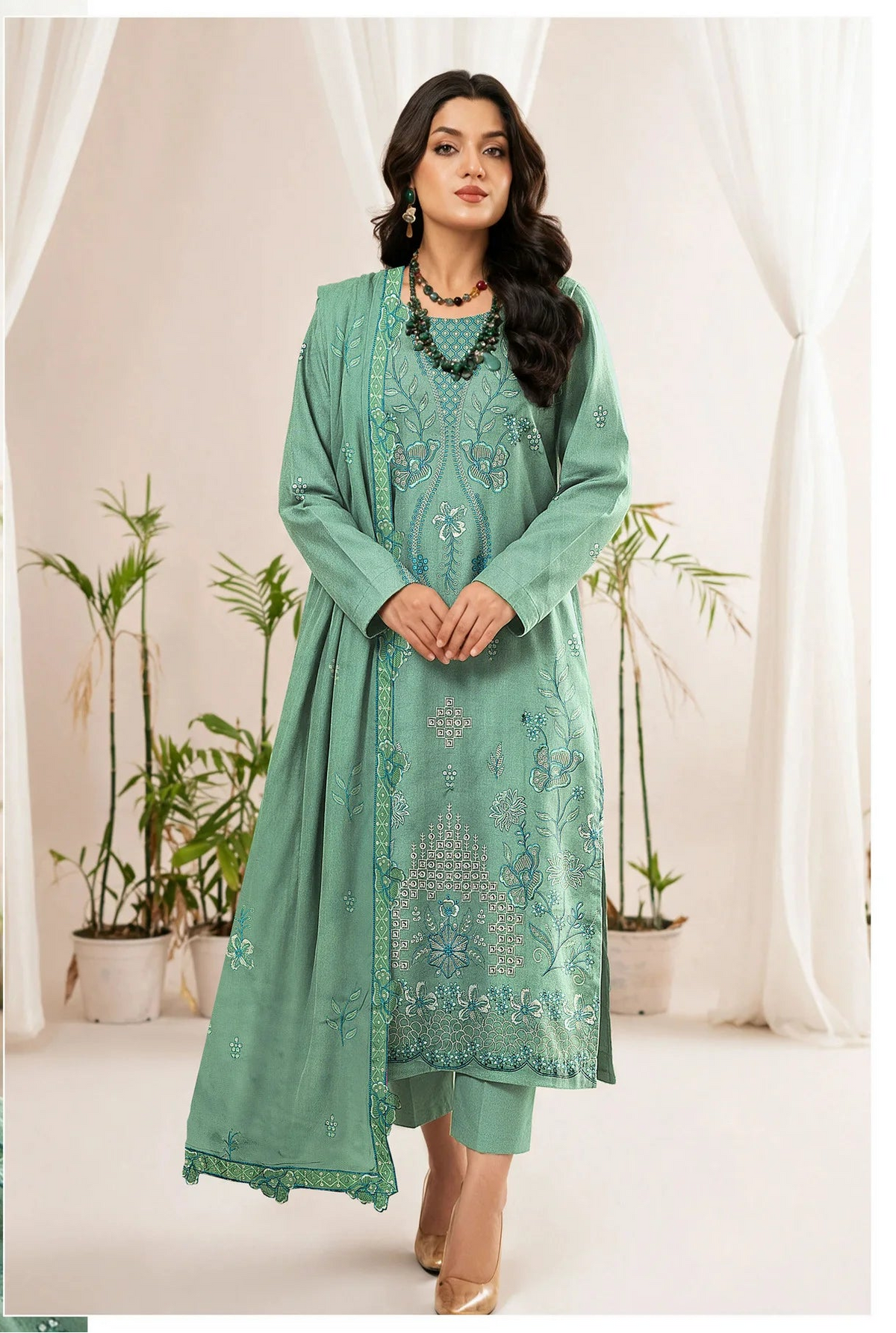 DHANAK 3 PIECE EMBROIDERED (UNSTITCHED)-508