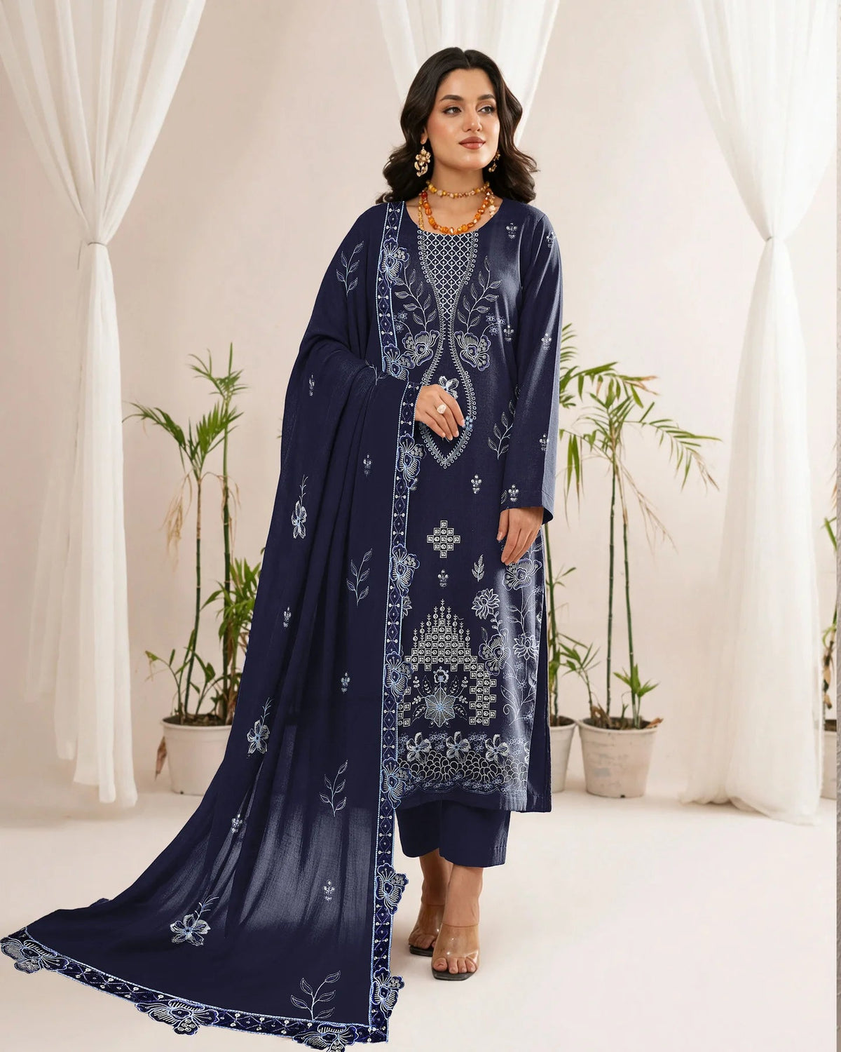DHANAK 3 PIECE EMBROIDERED (UNSTITCHED)-508