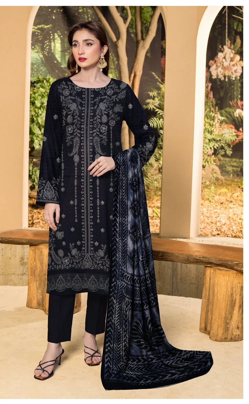 DHANAK EMBROIDERED WITH PALACHI SHAWL (UNSTITCHED) -515
