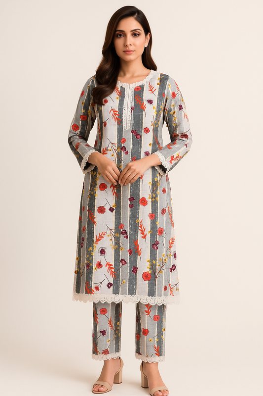 PRINTED KHADDAR | 2 PIECE | UNSTITCHED | 12