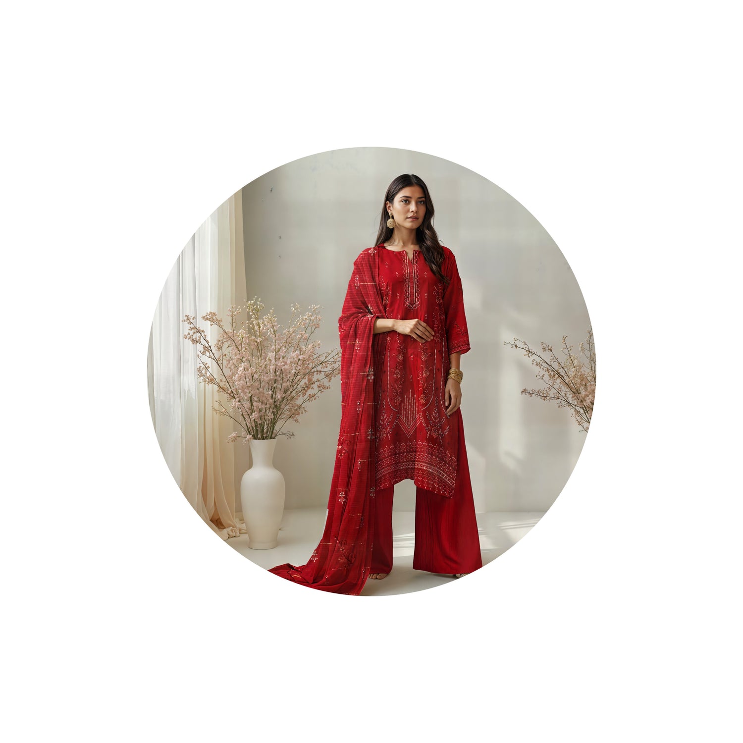 VISCOSE EMBROIDERED