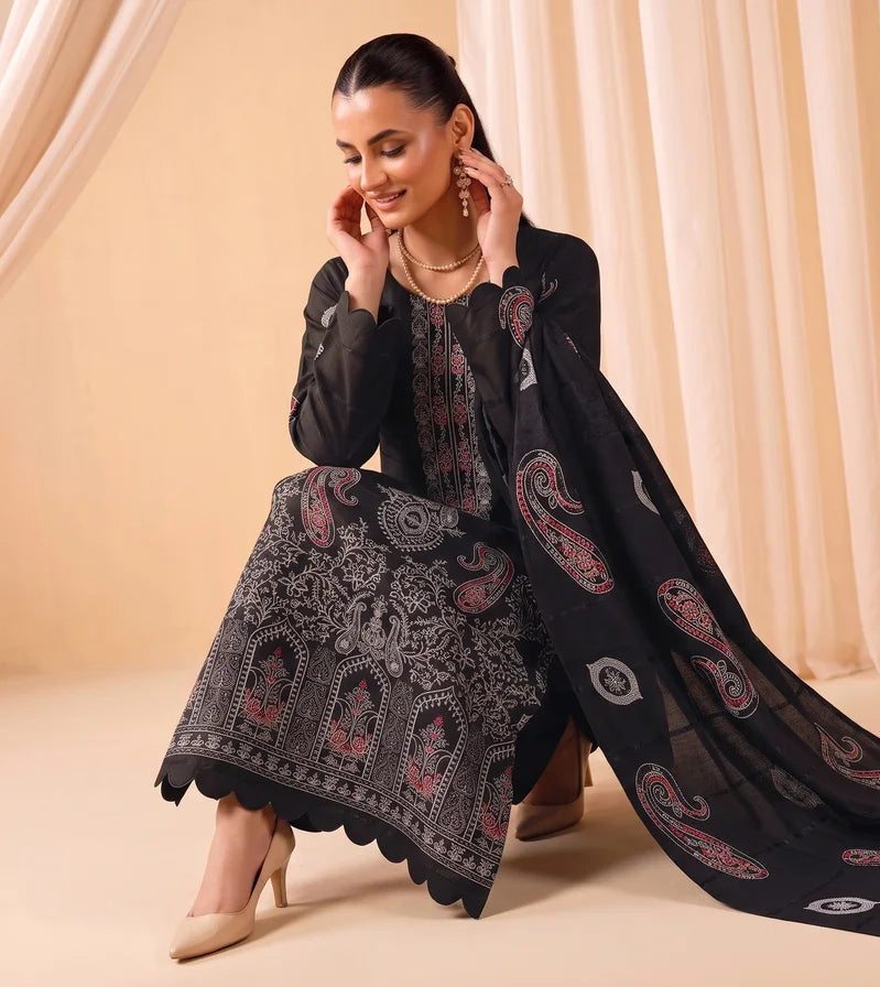 DHANAK 3 PIECE EMBROIDERED  (UNSTITCHED)- 514