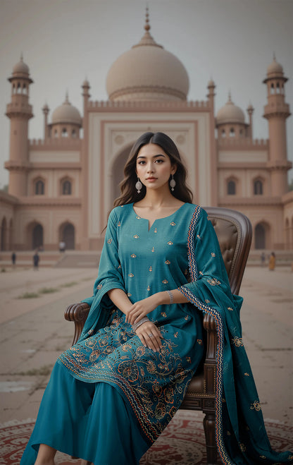 ZINK VISCOSE EMBROIDERED | 3 PIECE | UNSTITCHED | 3506