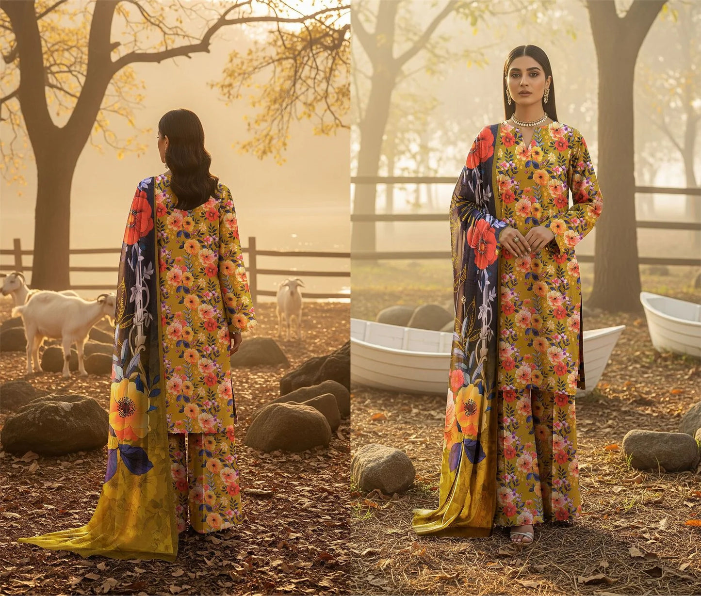 ALPINE PRINTED KARANDI | ALLOVER | UNSTITCHED | 3 PIECE | 4510