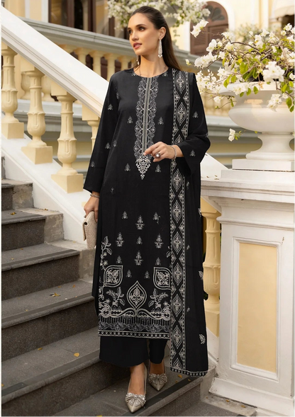 COTTON EMBROIDERED 3 PIECE (UNSTITCHED) - 489