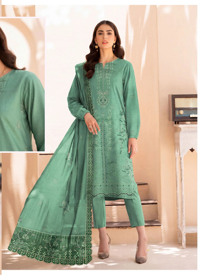 DHANAK 3 PIECE EMBROIDERED  (UNSTITCHED)-512