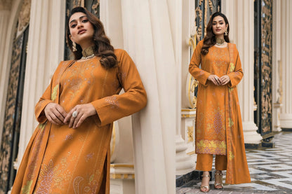 V513 DHANAK 3 PIECE EBROIDERED  (UNSTITCHED)