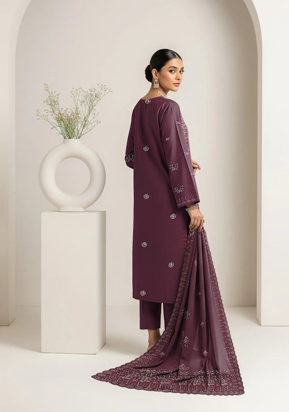 MAJENTA DHANAK EMBROIDERED | 3 PIECE | UNSTITCHED | 4205