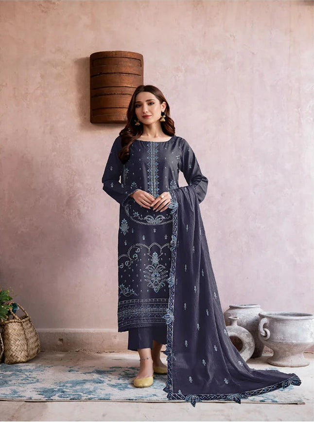 DHANAK 3 PIECE EMBROIDERED  (UNSTITCHED)-506