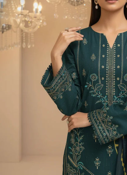 ZINK DHANAK EMBROIDERED | PALACHI VELVET SHAWL | UNSTITCHED | 4901