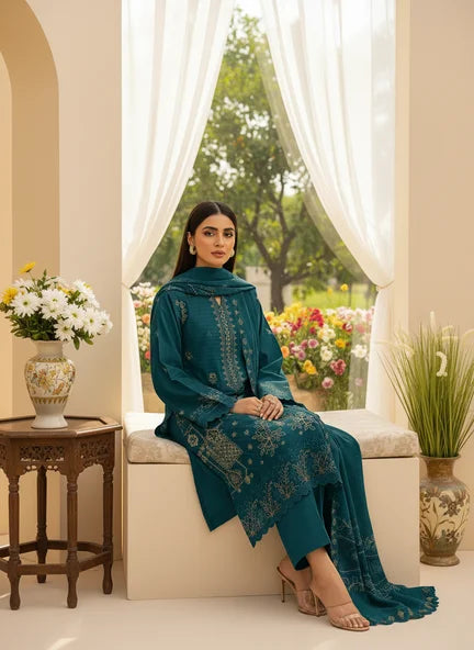 ZINK  DHANAK EMBROIDERED | 3 PIECE | UNSTITCHED | 4705
