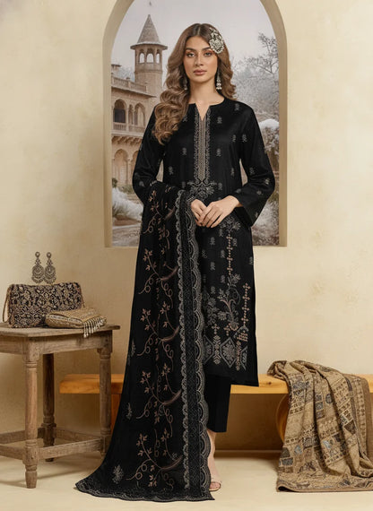 COTTON EMBROIDERED 3 PIECE (UNSTITCHED) - 499