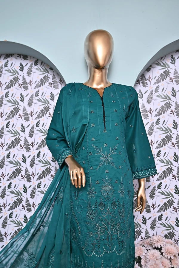 ZINC 3 PIECE COTTON EMBROIDERED SUIT {UNSTITCHED} – 4006 – BINOSMAN - Image 4