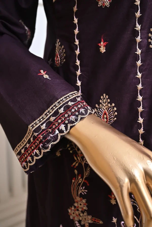 BEATROOT 3 PIECE COTTON EMBROIDERED SUIT {UNSTITCHED} – 3005 – BINOSMAN - Image 6