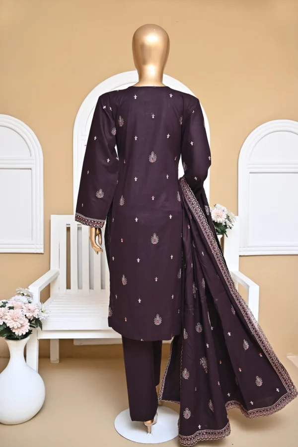 BEATROOT 3 PIECE COTTON EMBROIDERED SUIT {UNSTITCHED} – 3005 – BINOSMAN - Image 2