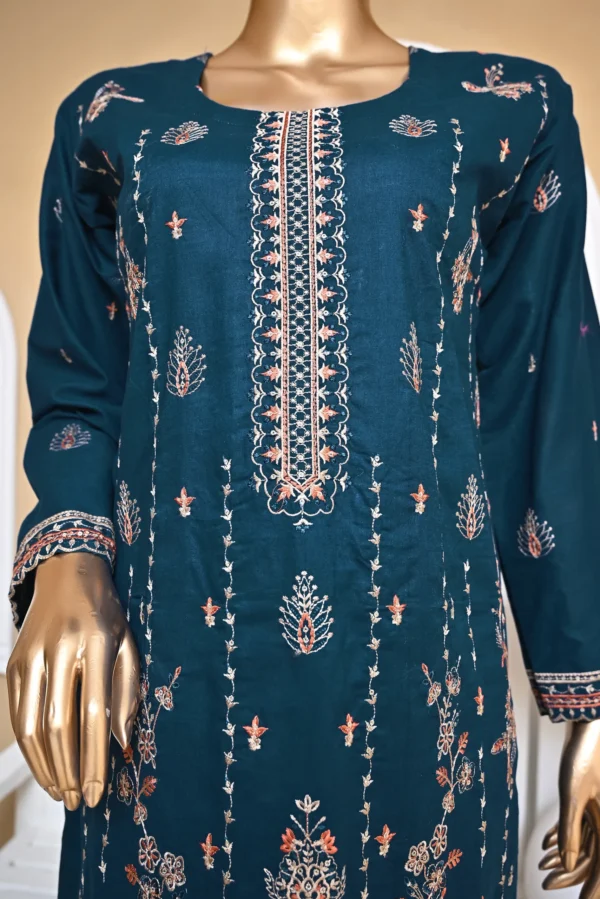 ZINC 3 PIECE COTTON EMBROIDERED SUIT {UNSTITCHED} – 3001 – BINOSMAN - Image 5
