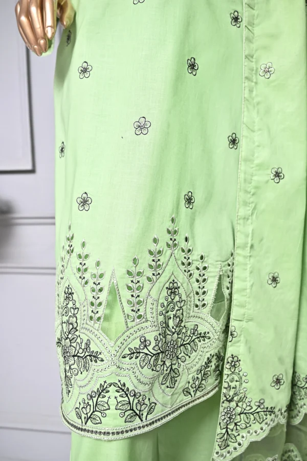 MINT GREEN 3 PIECE COTTON EMBROIDERED SUIT {UNSTITCHED} – 2003 – BINOSMAN - Image 3