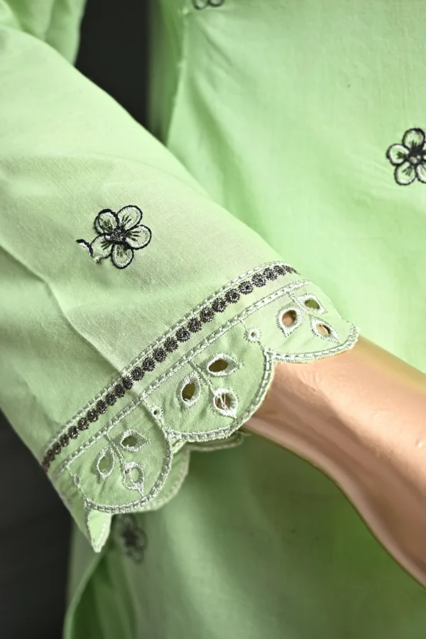 MINT GREEN 3 PIECE COTTON EMBROIDERED SUIT {UNSTITCHED} – 2003 – BINOSMAN - Image 5