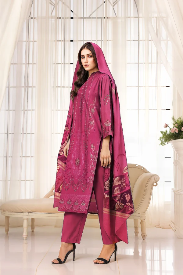 3705 – 3 PIECE VISCOSE BANA DORIA EMBROIDERED SUIT {UNSTITCHED} –BINOSMAN - Image 3