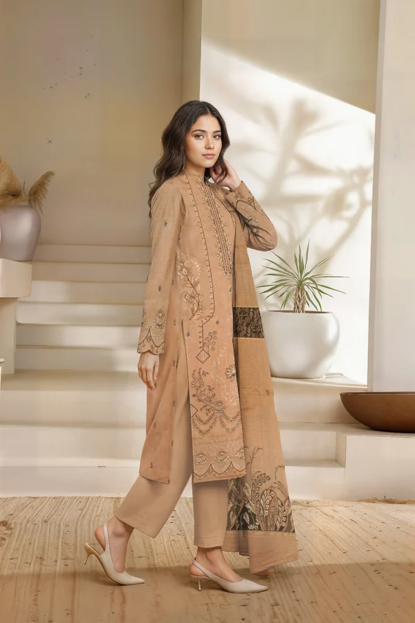 3706 – 3 PIECE VISCOSE BANA DORIA EMBROIDERED SUIT {UNSTITCHED} –BINOSMAN - Image 2